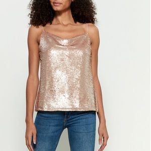Metallic Sequin Cami Top